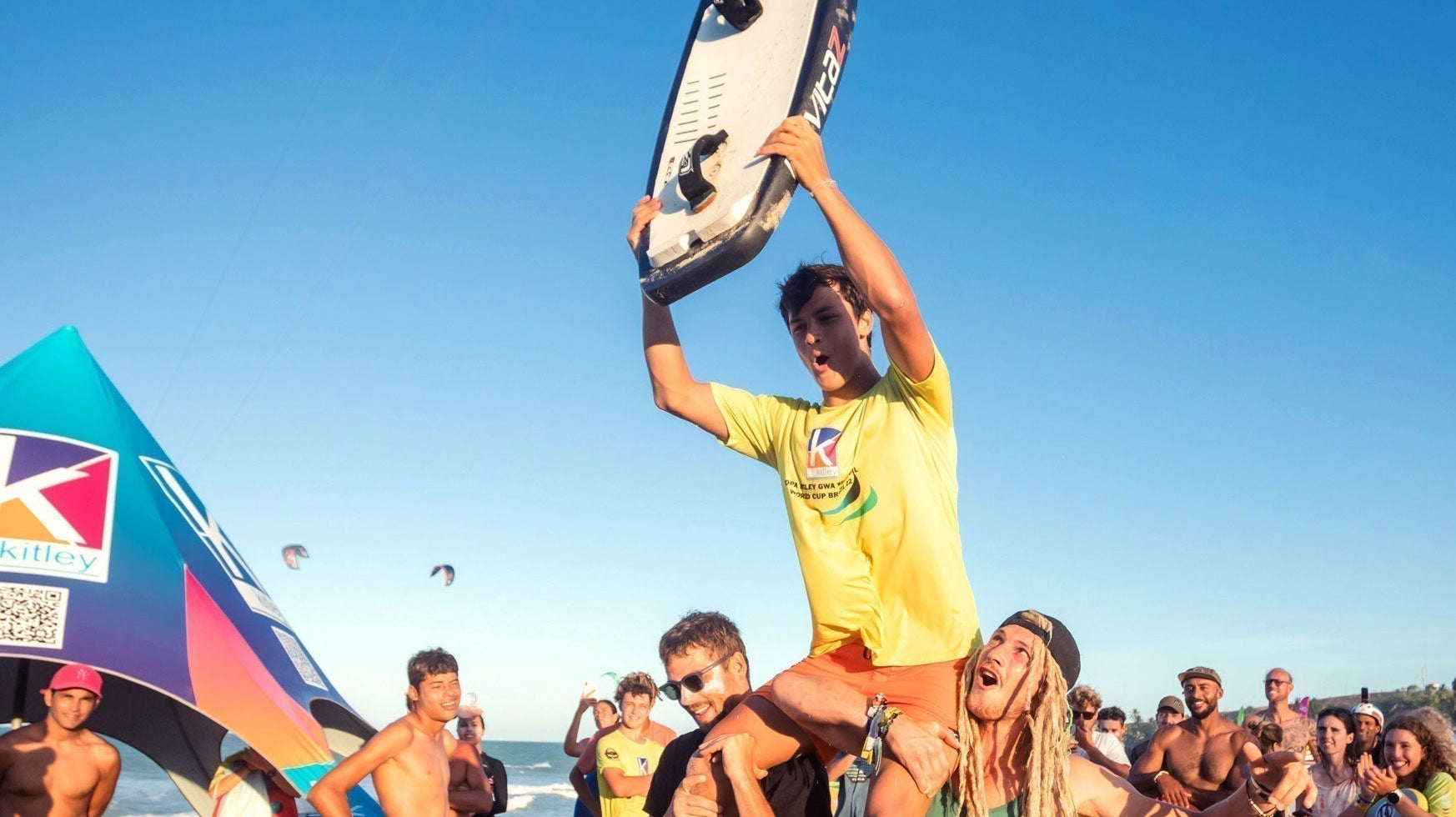 Mathis Ghio winning at GWA Wingfoil World Cup in Brazil - Ocean Rodeo