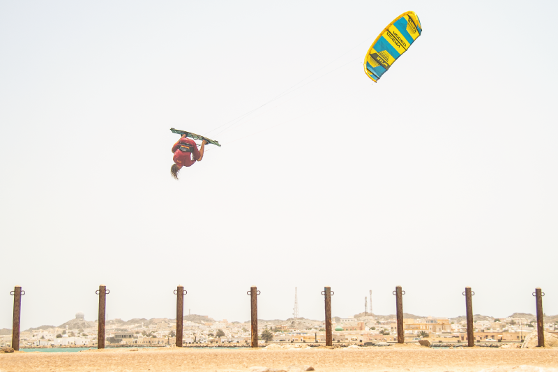 GIEL VLUGT kite surfing with Ocean Rodeo equipment