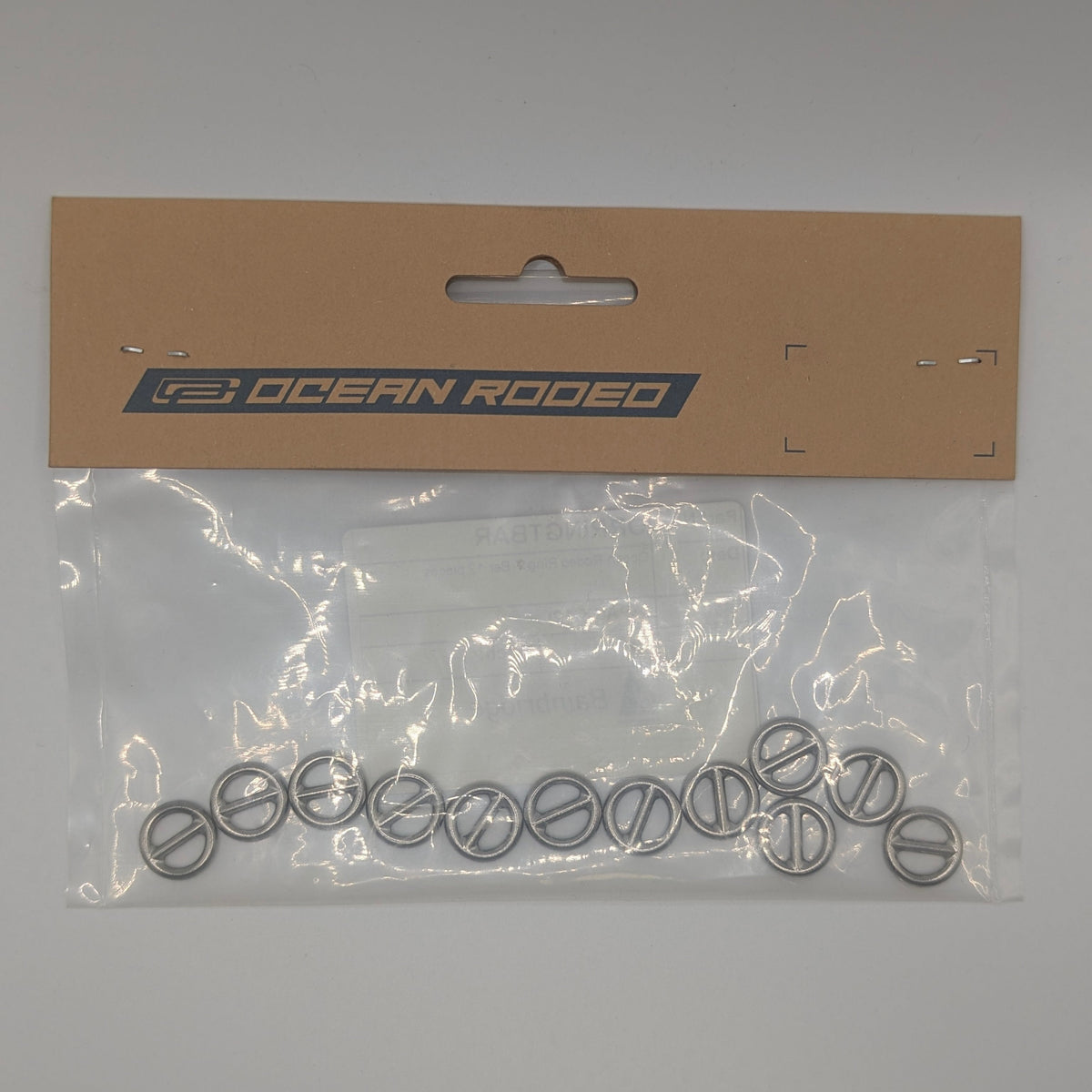 Pack of 12 T-Bar Rings. Replacement part for Ocean Rodeo kiting gear