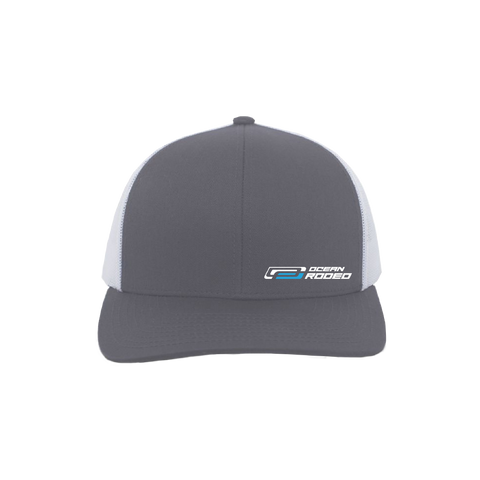 CLASSIC TRUCKER - Grey/White - Blue Logo